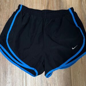 Nike Women's Athletic Shorts Black with Blue Accents